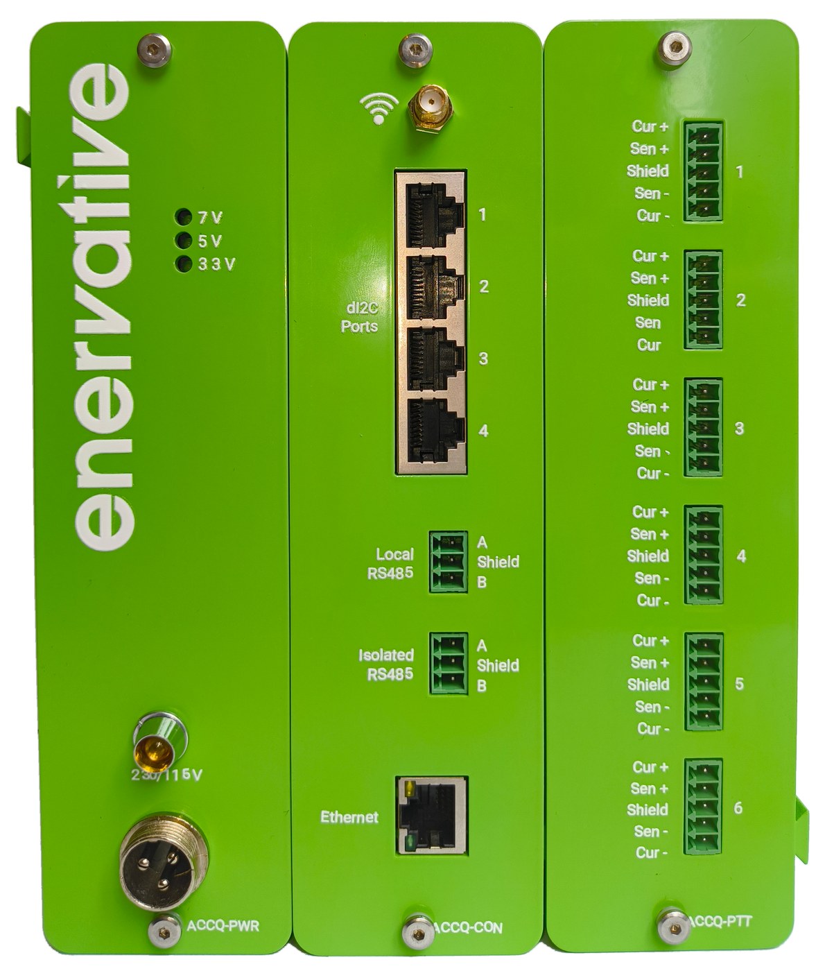 AccQ unit with PWR, CON and PTT modules